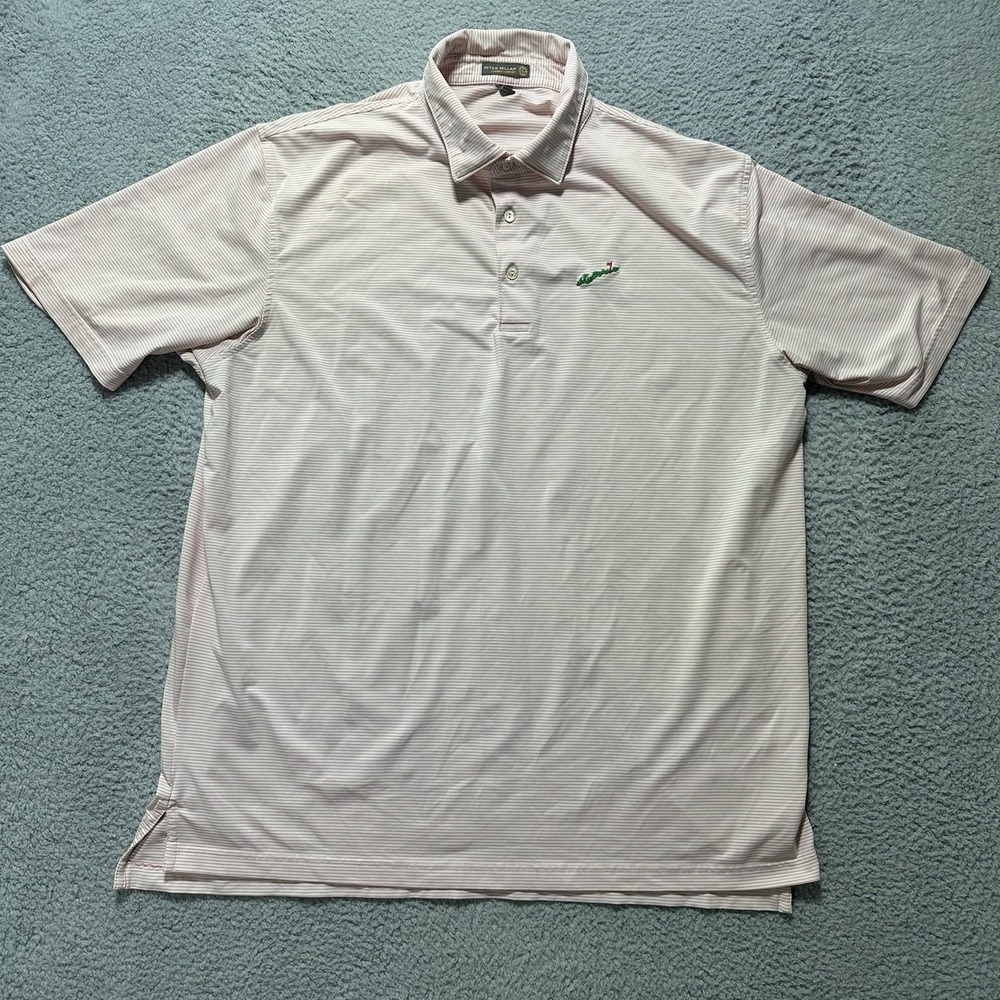 Peter Millar Polo Shirt Mens Large Red Pink Summer Comfort Golf Performance Logo